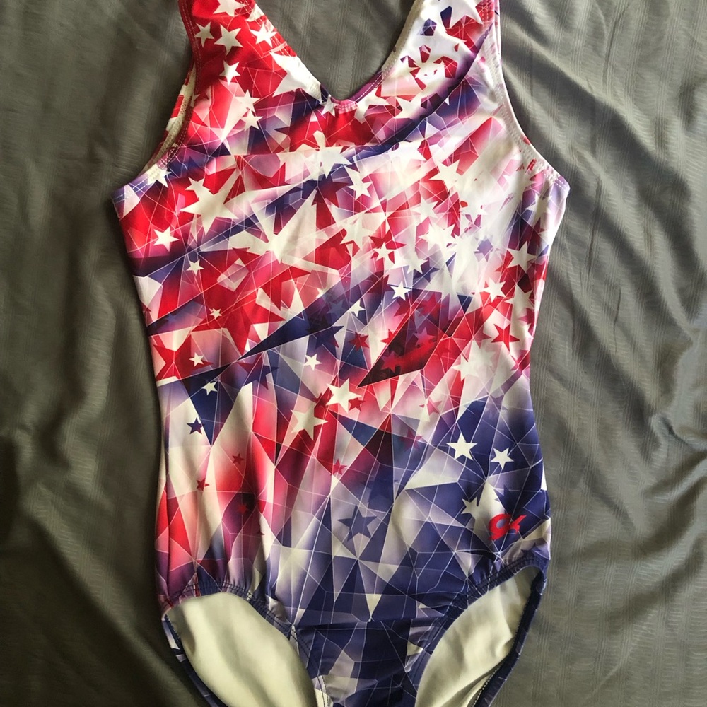 GK Red and Blue American Stars Women's Leotard AS